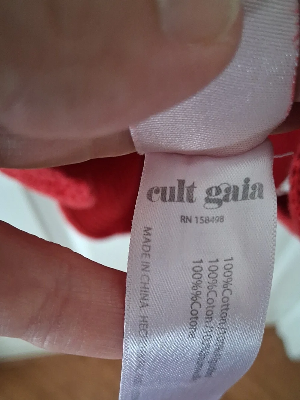 Cult Gaia RTR Marlow Red Knit Cutout Spaghetti Strap Mini Dress Size XL - Picture 4 of 15